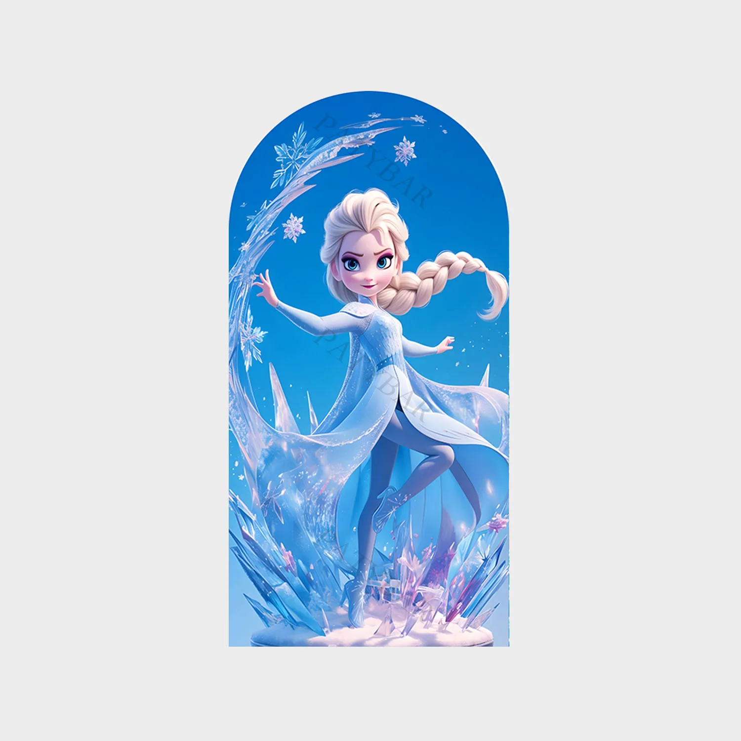 

Arch Frozen Queen Elsa Background Kids Birthday Party Backdrop Double Side Polyester Arch Banner Photography Props