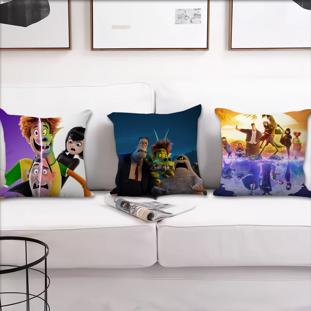 Cartoon H-Hotel Cute T-Transylvanias cushion cover Accessories Square Cushion Room Bedroom Headboard Sofa Living Backrest Car