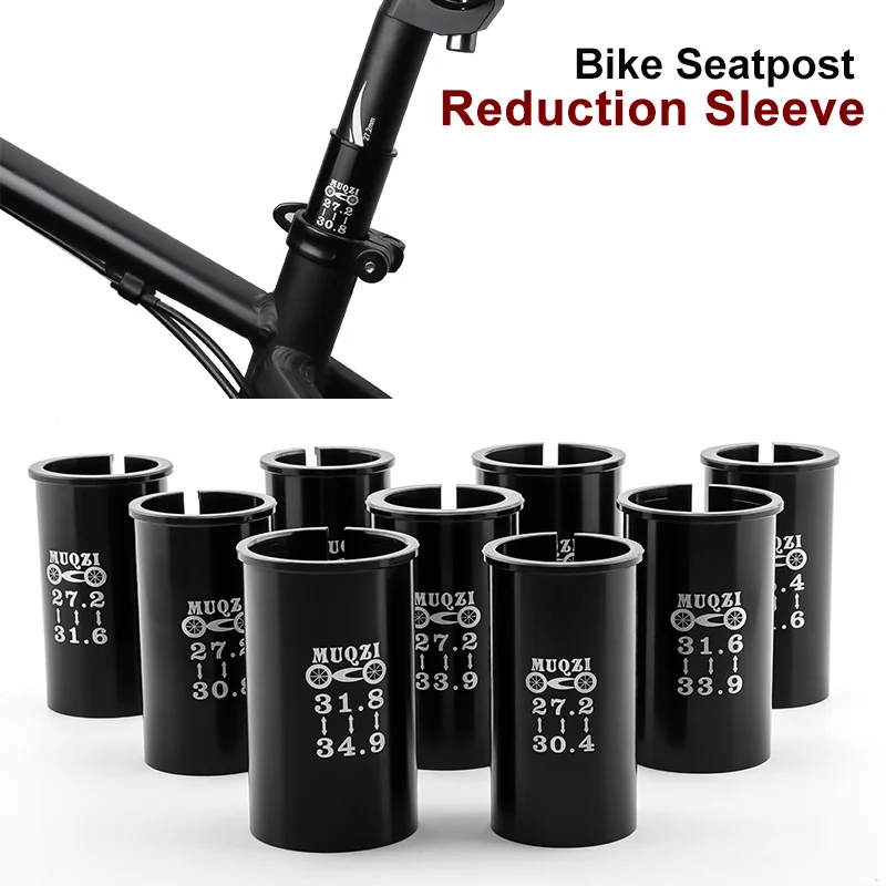 Bike Seatpost Reduction Sleeve Shim 22.2 25.4 27.2 30.8 33.9 34.9 36mm Aluminum Alloy Bicycle Seat Post Adapter Accessories