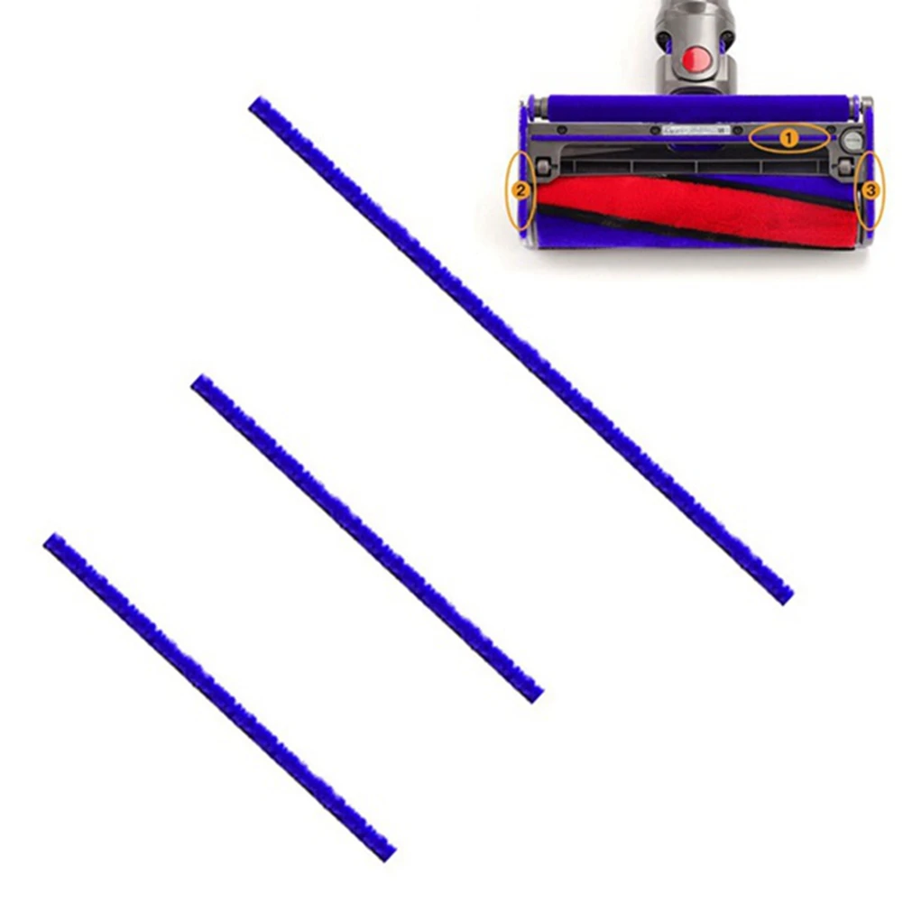 Tiras de felpa suave para aspiradora V6 V7 V10 V11, 9 piezas, cabezal de rodillo suave, accesorios de repuesto