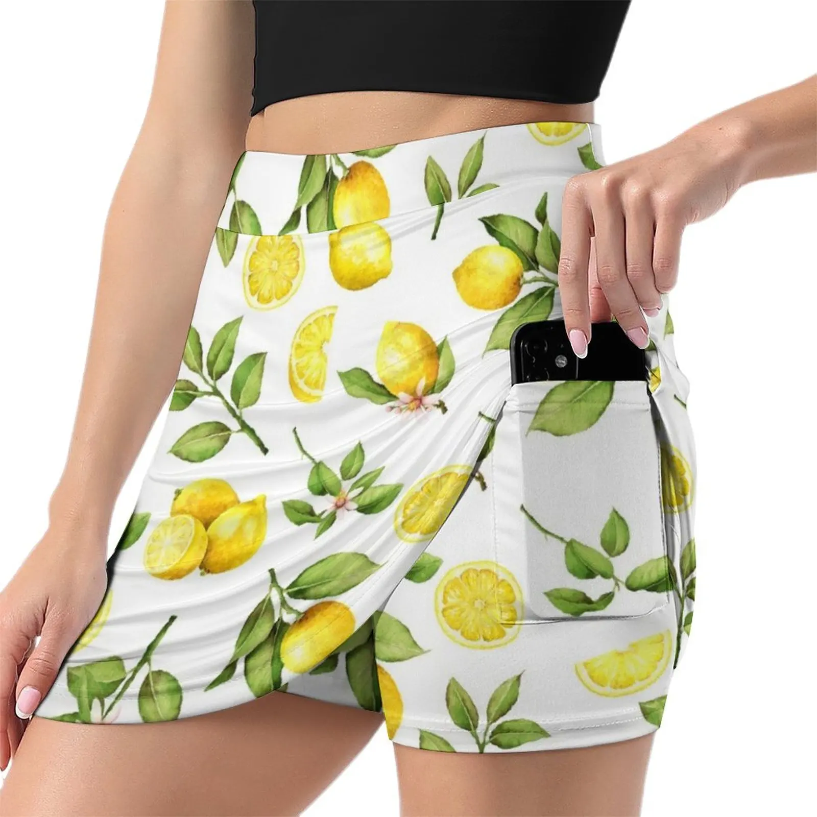 Summer Lemons Botanical Garden Mini Skirt luxury designer clothing women skirt for women Skirt shorts