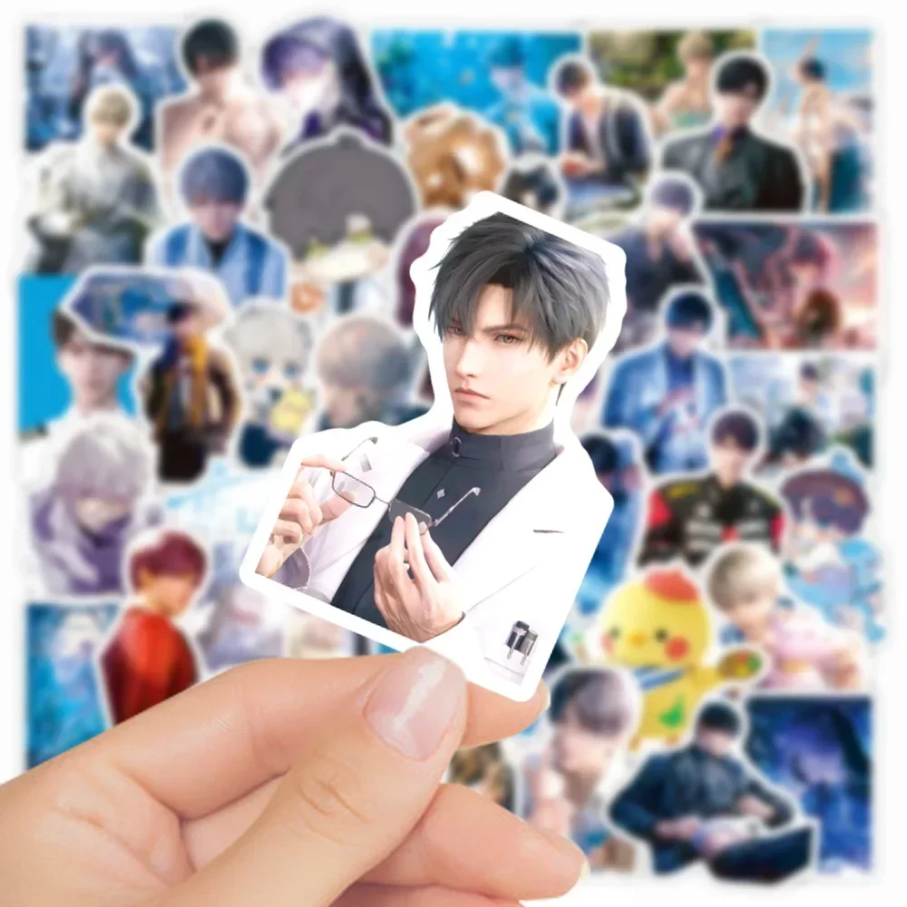 Imagem -04 - Anime e Deepspace Adesivos Shen Xinghui Lishen Papelaria Faça Você Mesmo Emmanuel Zayne Adesivo Sala de Parede Mesa Decalque Guka 10 Pcs 60 Pcs Amor