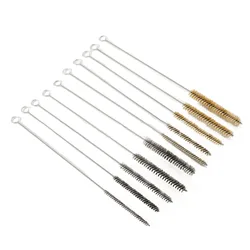 5/10pcs Cleaning Brushes Set Stainless Steel Brass Cylinder Wire Tube Pipe Cleaning Brush Paint Spray Guns Cleaning Brush