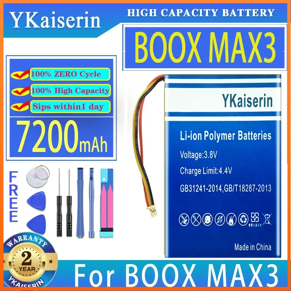 

Аккумулятор ykaisin 6900 мАч/7200 мАч для электронной книги BOOX Note lite MAX 2 3 MAX2 MAX3 2588158