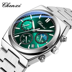 Men's Watches CHENXI 2025 High Quality Sports Chronograph Date Quartz Wristwatch Men's Watch Stainless Steel Waterproof Luminous