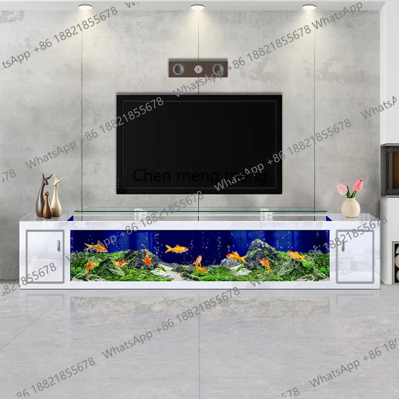 

Тумба под телевизор, аквариум, для гостиной, напольный, большой, экологичный, стеклянный, с функцией ландшафтного дизайна, малогабаритный, не требующий частой подмены воды.