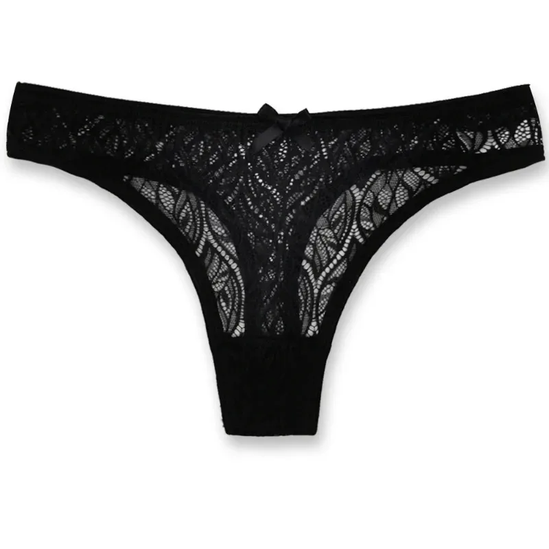 2024 New Ladies Sexy Panties Thong Lace Hollow Low-waisted Briefs Multi-color Optional Women Underwear Female Lingerie