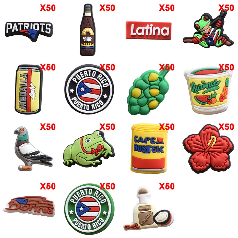 Bulk Pins for Crocs Charms Shoes Accessories Mexican Decoration Jeans Women Sandals Buckle Kids Favors Men Badges Boy Girl Gift