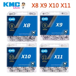 KMC Bicycle Chain X8 X9 X10 X11 X12 Road MTB Bike Chain 8 9 10 11 12 Speed 116 118 126L Bike Chain for Shimano Sram Bike Parts