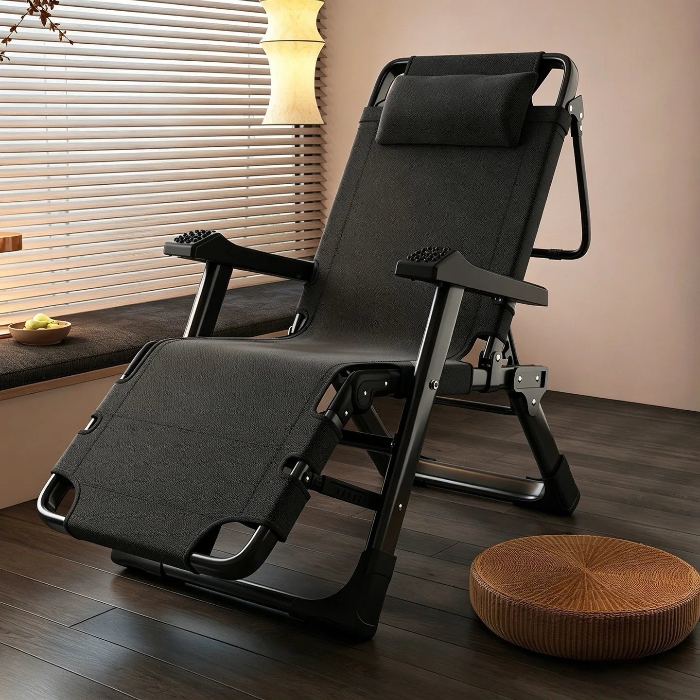 Deckchair Foldable Office Home Balcony Leisure Lunch Break Sitting and Sleeping Dual-purpose Backrest Lazy Chair