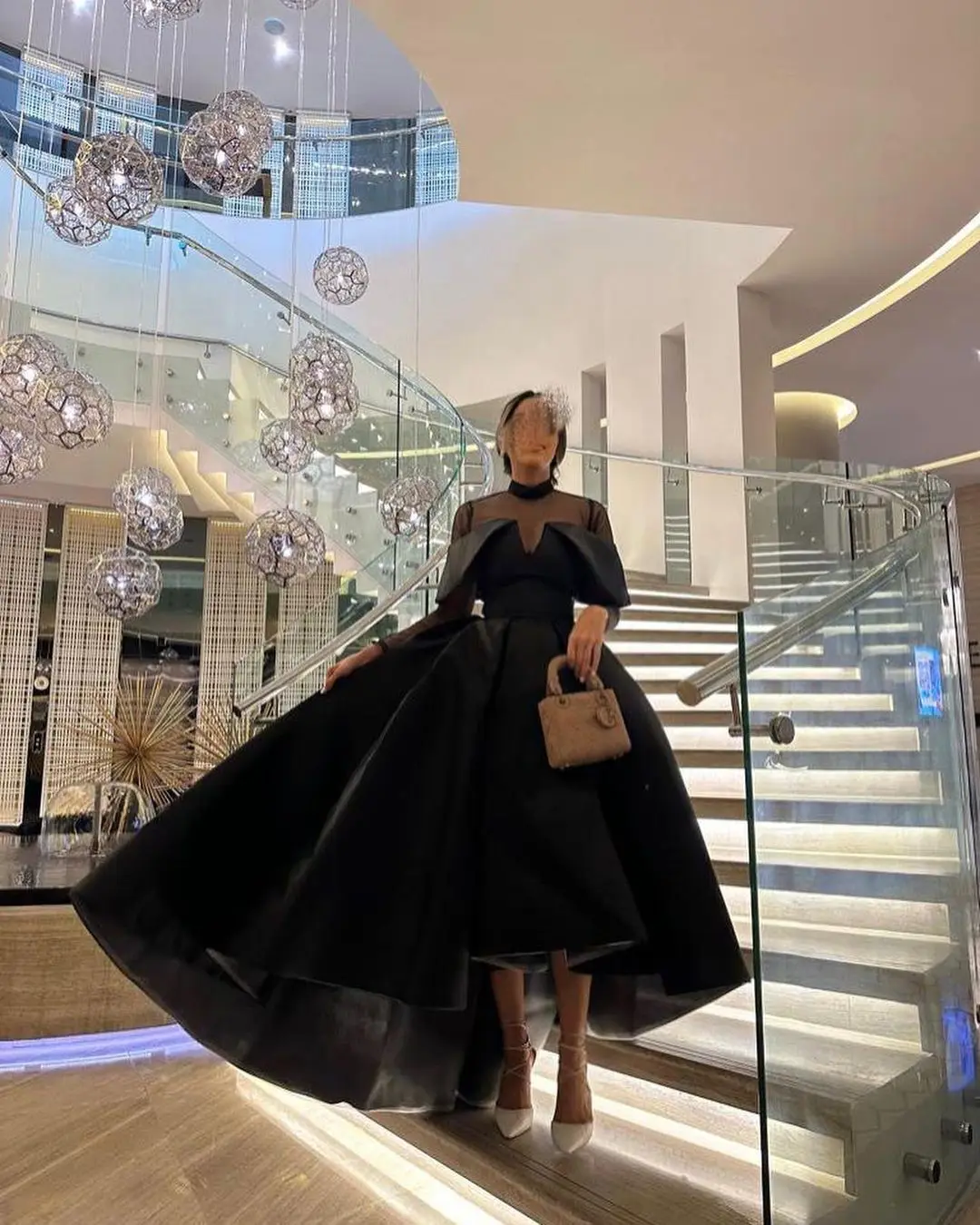 

Saudi Arabic Prom Dresses Long Sleeves Elegant Black Formal Women Evening Dresses Ball Gown Wedding Party Gowns vestidos de gala