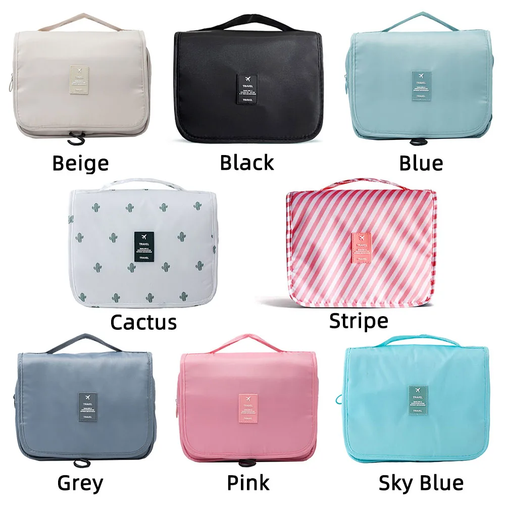 Marfino Toiletries Bags Portable Large Capacity Travel Organizer Nylon Mesh Transparent Clear