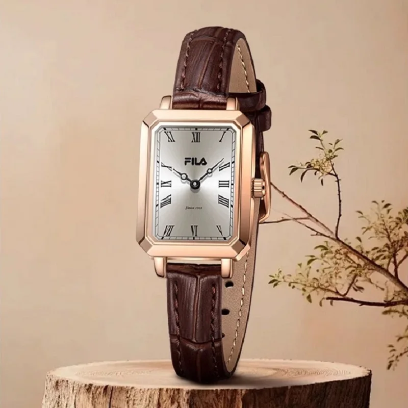 Italia Biella Fila For Women Watch Elegant Retro Classic Rectangle Dial Quartz Wristwatch Lady Girl Female New Dress Gift Clock