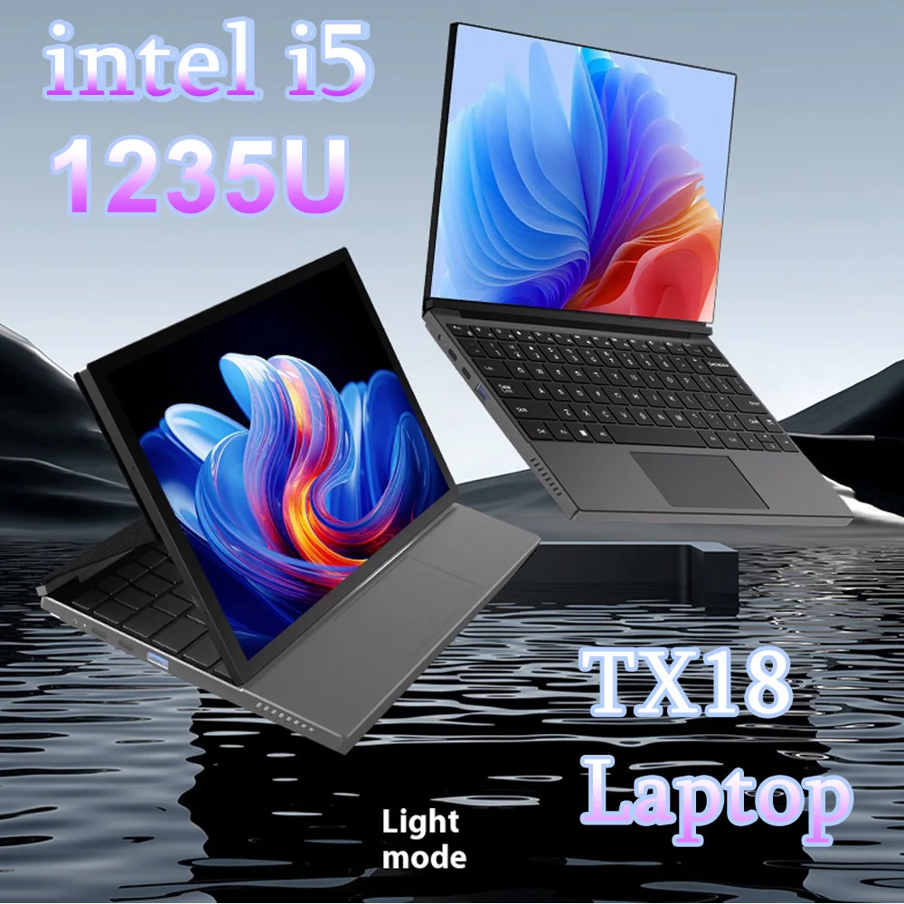 Szbox metal notebook tx18 10.95 Polegada 2 em 1 portátil intel i5-1235U max turbo 4.4ghz ddr4 wifi6 bt5.2 nvme ssd jogo escritório mini pc