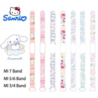 Sanrio Cinnamoroll Silicone Strap for Xiaomi Mi Band 7 6 3 5 4 Cute Anime Wristband Replacement Bracelet for Mi Band Accessories