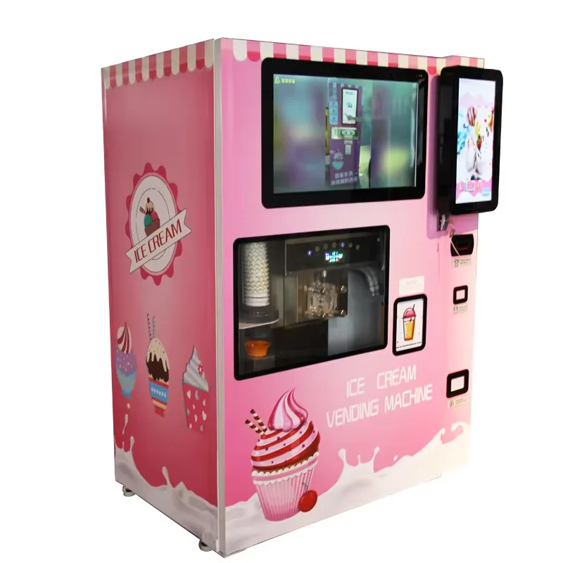 YG Self Service Soft Ice Cream Vending Machine Customized Shopping Mall Popular Kids Ice Cream Making Machine Price for USA