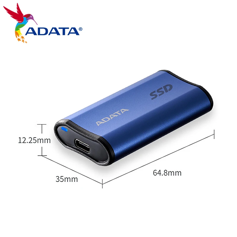 ADATA Elite SE880 External Solid State Drive USB3.2 Gen2x2 Blue External SSD 500GB 1TB 2TB Type-C Hard Disk PSSD for PS5