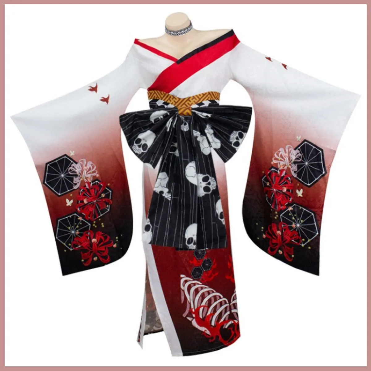 Traje de Cosplay de motosierra de Anime para hombre y mujer, Kimono Shutendoji japonés, peluca de Albornoz, traje de Halloween Sexy, Makima,