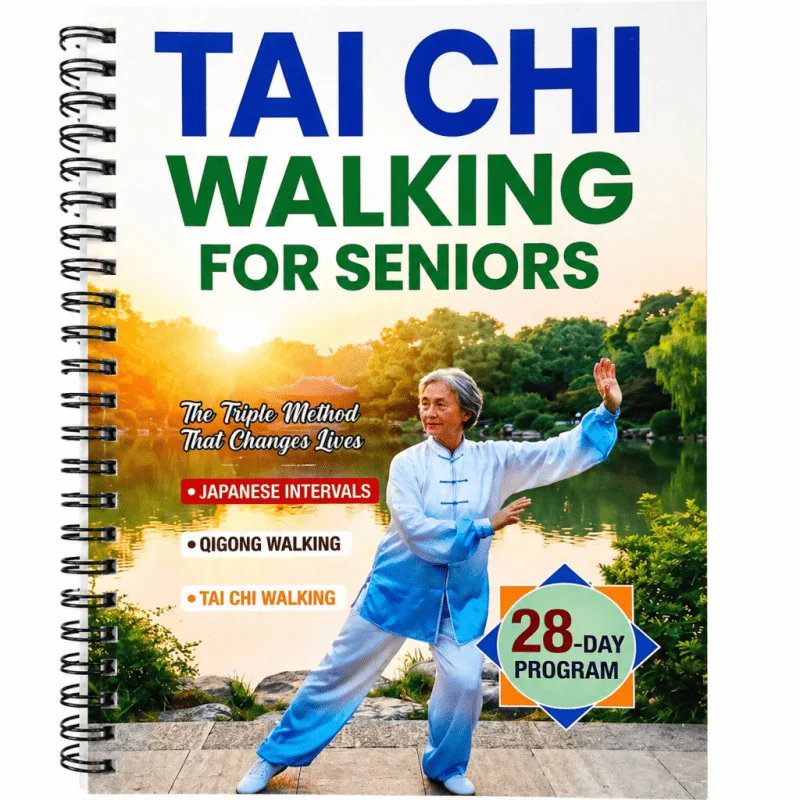 

Tai Chi Walking Guide Book for Seniors, 28-Day Triple Method Program with Qigong& Japanese Intervals, Low-Impact Gentle Exercise Tutorials for Elderly Beginners, Improve Balance, Mobility& Fall Prevention, Home Fitness Plan for Daily Wellness