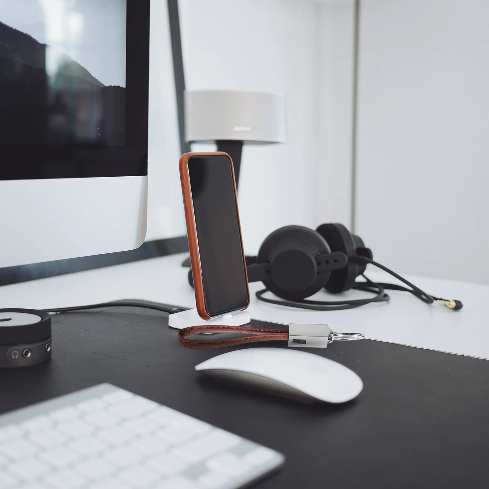 

3Pcs Keychain Data Cable Type C Connector Fast Charging Cable Compact USB Keyring for Phone Decoration Black