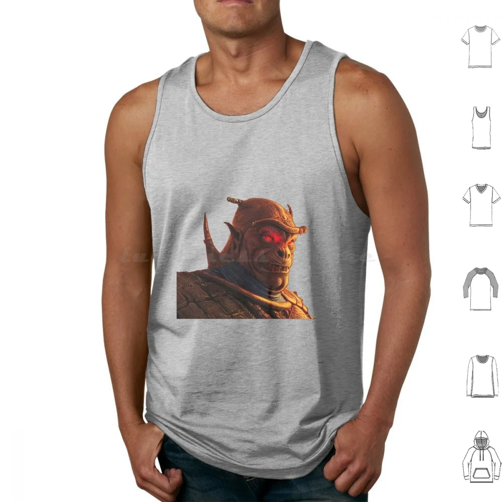 Nasty Orc V1 Tank Tops Print Cotton Orc Fantasy Soldier