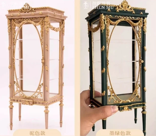 1/6 Miniature Furniture Floor Lamp Closet Vintage Clock File Cabinet Sofa Model Doll House Diy Accessories Miniature City Gift