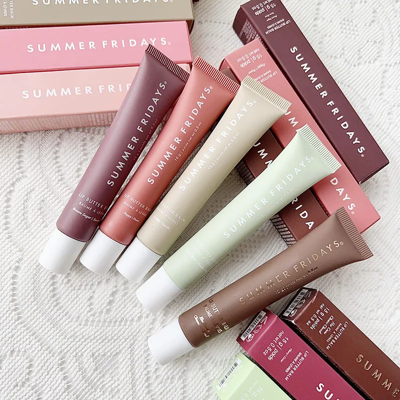 Summer Fridays Lip Butter Deep Nourish Lip Balm Relieve Dry Cracked Lips Glossy Finish Lip Care Product for Women Makeup Prep