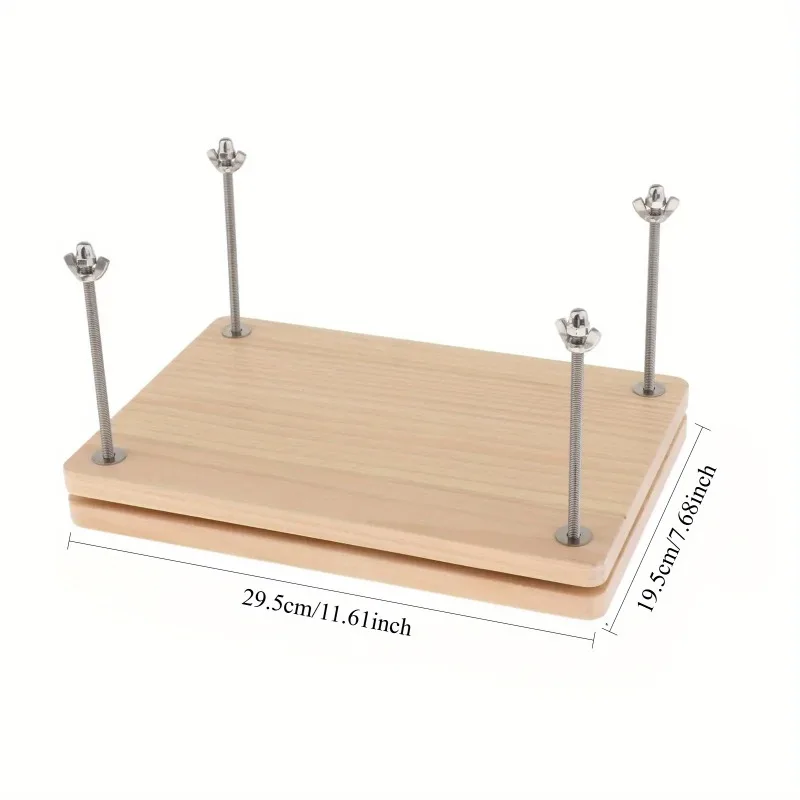 1 Pc Wooden Book Press Book Binding Tool Flat Paper Press Machine for Desktop DIY Bookbinding Greeting Cards Labels