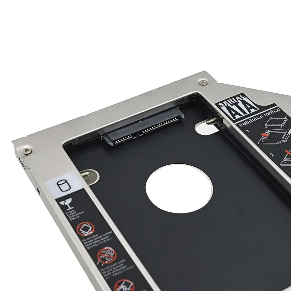 9.5/12.7mm Universale 2nd SSD HDD Disco Rigido Caddy Adattatore Vassoio SATA 3.0 2nd HDD SSD Disco Rigido Caddy per CD/DVD-ROM Baia Ottica