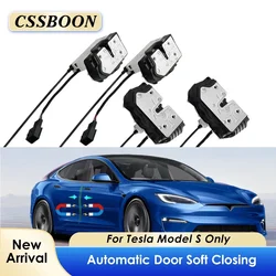 CSSBOON Smart Electric Suction Door Lock for Tesla Model S Car Accessories Anti Pinch Wireless Soft Close Automatic Locks