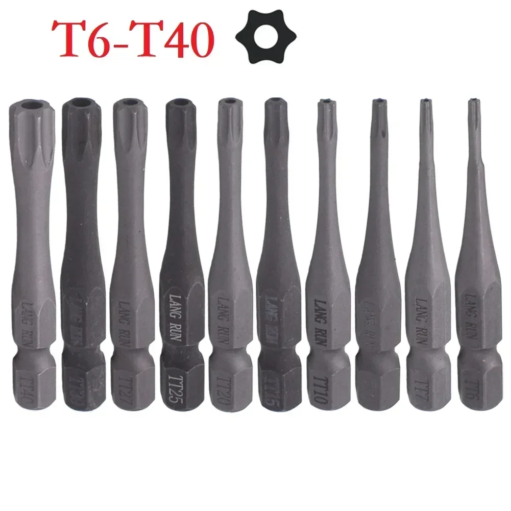 

1Pcs Torx Screwdriver Set 50mm T6-T40 Security Tamper Proof Star Drill Bit Screw Driver Tips Hex 1/4 For Electric Drill Tools