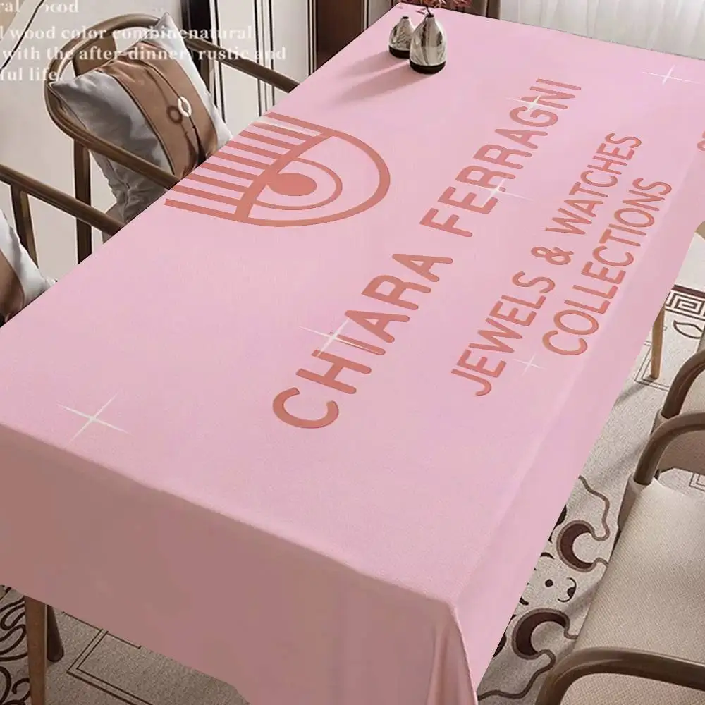 

Модная водонепроницаемая прямоугольная скатерть C-Chiara Ferragni, декор для вечеринок, декор для столовой, многоразовая накидка на стол, товары для вечеринок