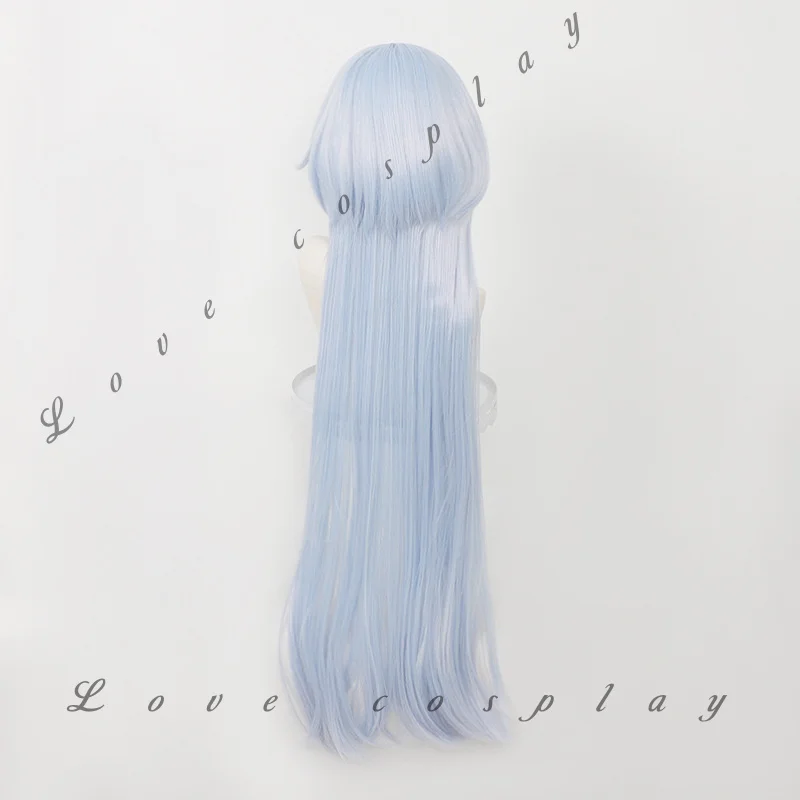 Wuthering Waves Mornye Cosplay Wig Long Blue Purple Pink Gradient Straight Hair Wigs For Women Girls Lahai-Roi WUWA Free Wig Cap