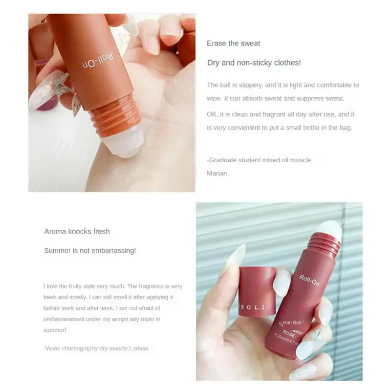 Roll-on Perfume Anti-perspirant Deodorant Body Roll-on Ball 20ml Long-lasting Roll-on Perfume Women Mini Perfume