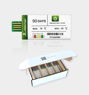 3 SZT. Freshliance Jednorazowy Rejestrator Temperatury USB Fresh Tag 1 Cyfrowy Rejestrator Danych z Obsługą OEM i ODM