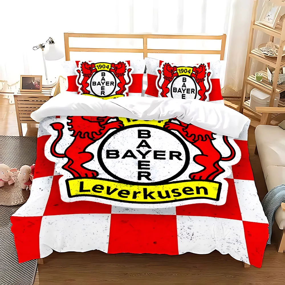 04 L-Leverkusen F.C Duvet Cover Pillowcase Bedding Set B-Bayer  Adult BoyGirl Bedroom Decoration Single Double Large Size