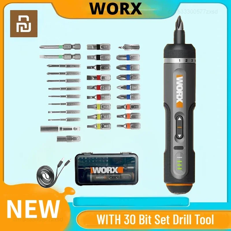 

Шуруповерт Worx WX242 Электрический Аккумуляторный с зарядкой от USB, 4 в