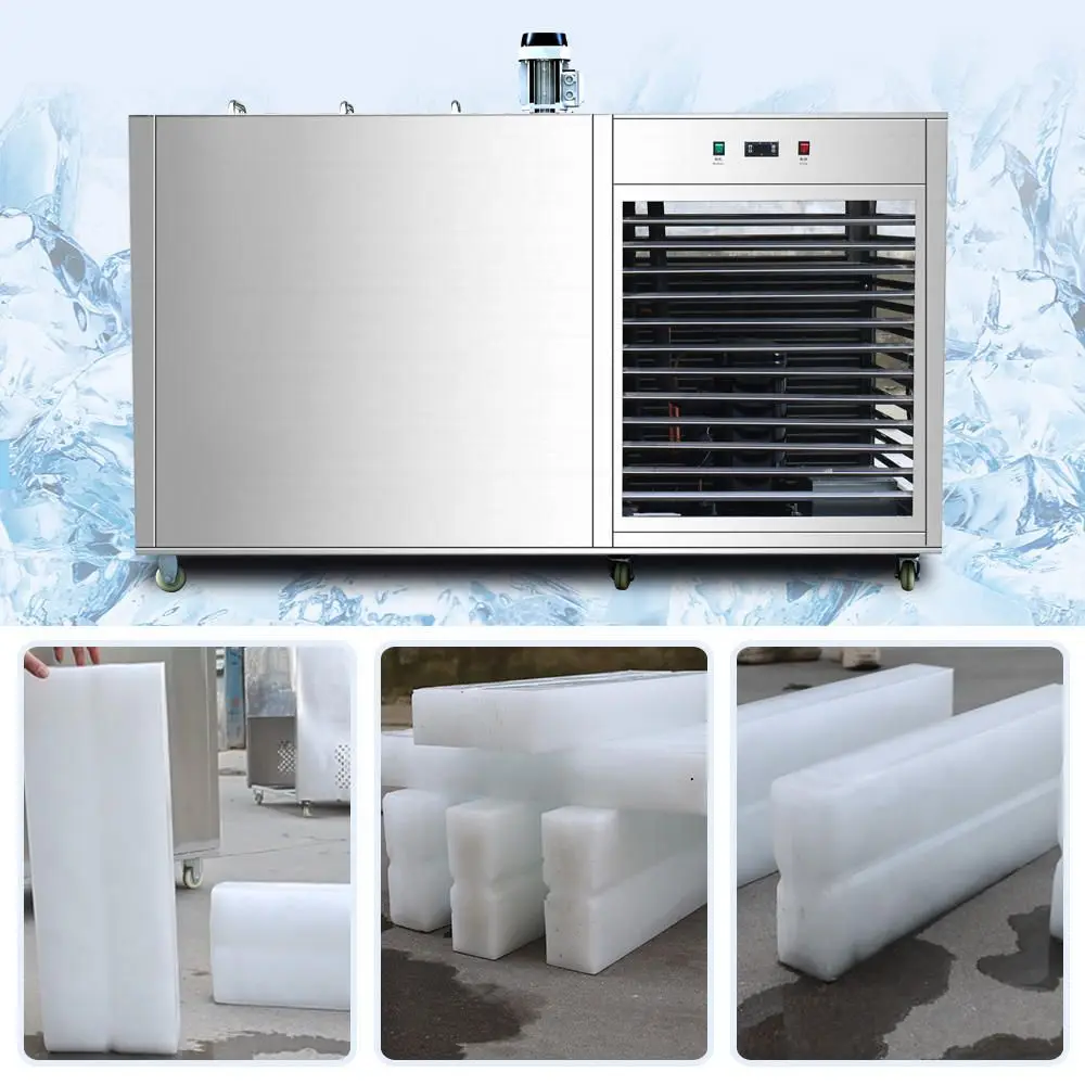 2ton Block Ice/strip Ice Machine Large Industrial Commercial Ice Generator Fresh Pure Ice Block Equipment Customizable Ice Size