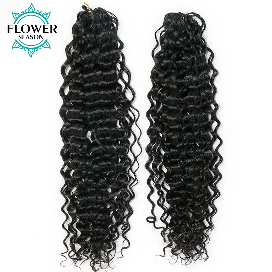 Knotless Pre-Separated Crochet Hair Extensions Human Hair Curly 120g/Pack 100strands Curly Crochet Human Hair Reusable