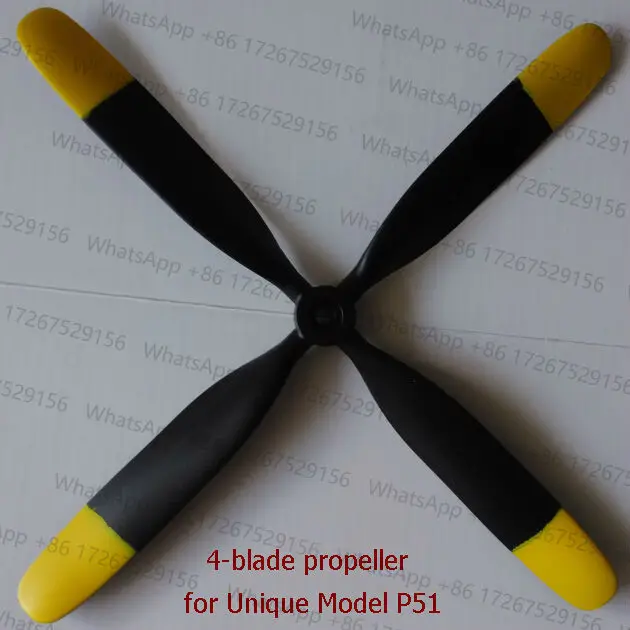 RC Hobby Parts 4 Blade Plastic Propeller for Unique Model P51 1200mm Warbird