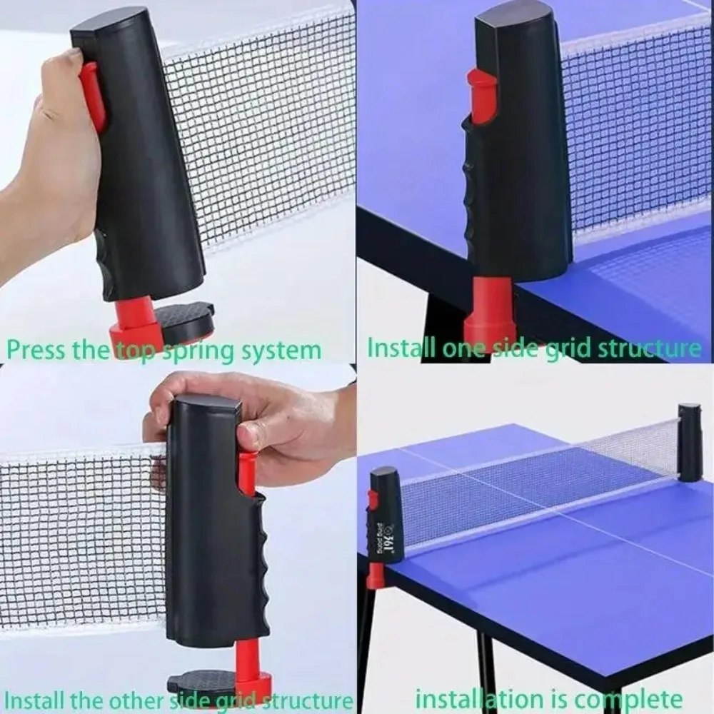 Universal Retractable Ping Pong Net Portable Table Tennis Net Rack for Indoor Outdoor Training Sports Equipment