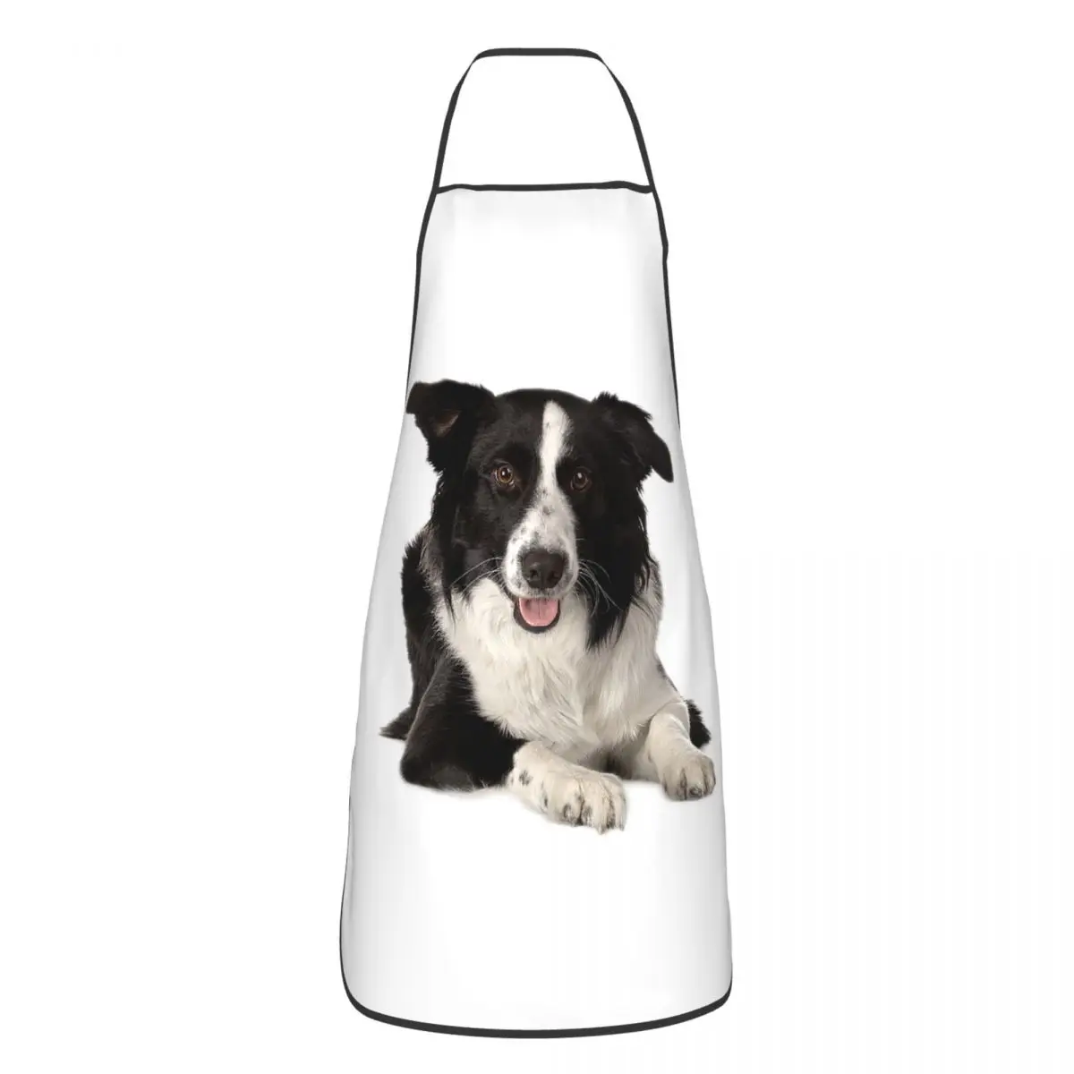 Border Collie Apron Women Men Unisex Bib Pet Dog Gift Kitchen Cooking Tablier Cuisine Chef Baking