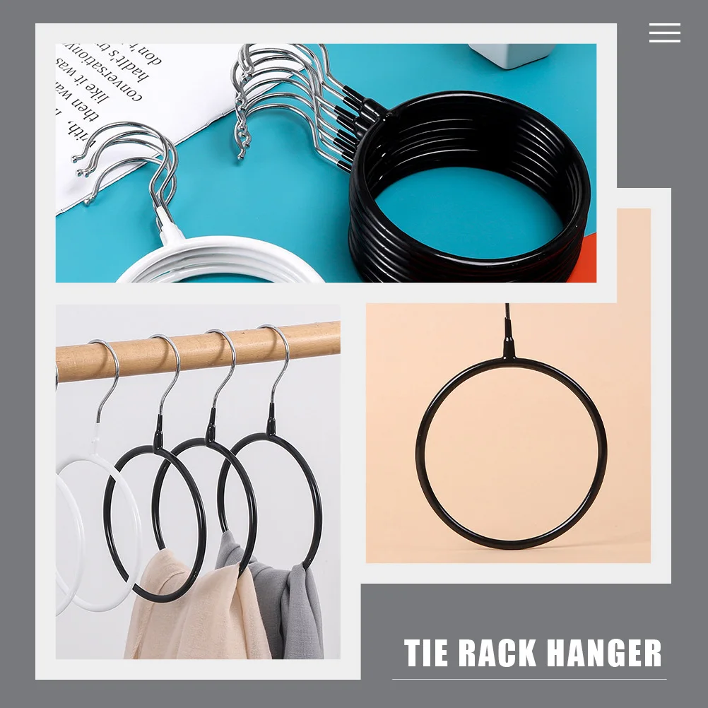 

4 Pcs Scarf Hanger for Multiple Scarves Metal Round Clothes Rack Organizer Ring