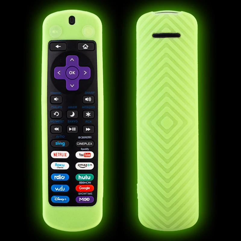 Silicone Case Protective Cover For Universal Multi-function TV Remote Control Cover Glowing In The Dark