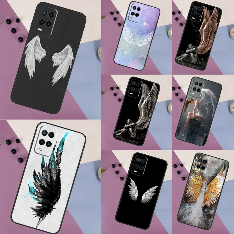 Fantasy Angel Girl Wings For OPPO A53 A54 A57 S A52 A72 A17 A77 A74 A94 A5 A9 A53 A58 A78 A98 A15 A16 A76 A96 Case