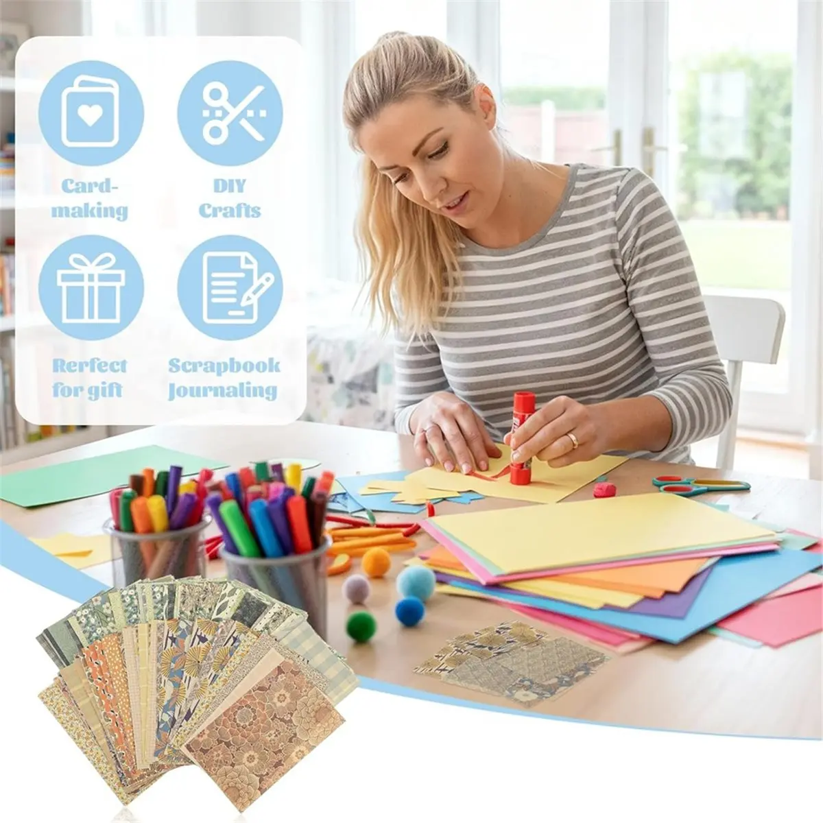 3 Theme Packs 180 Sheets Scrapbook Paper,13 X 8 cm Scrapbook Accessories, Journaling Accessories, Craft Paper
