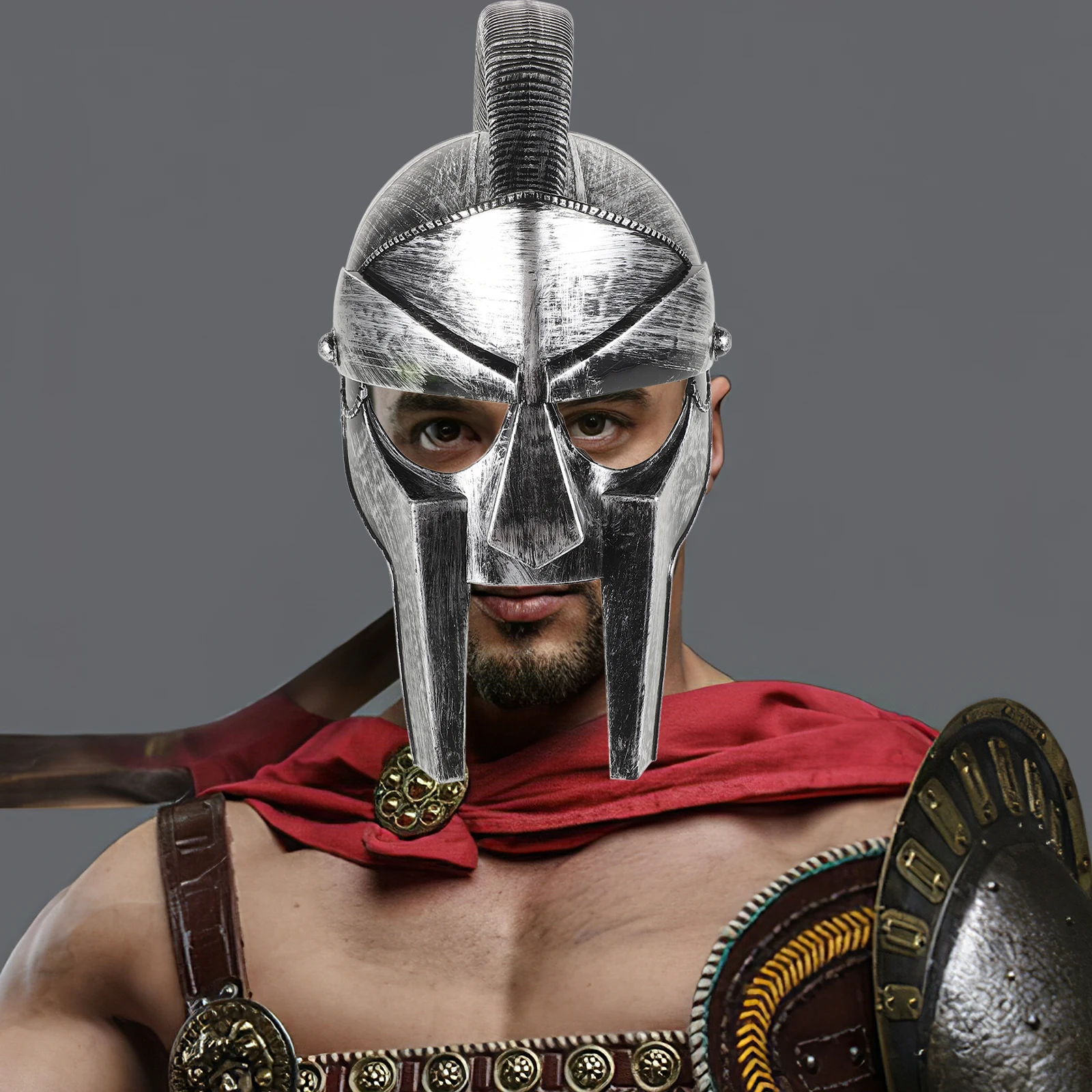 Romeinse middeleeuwse ridder kostuum krijger hoofddeksels voor cosplay Halloween Party Stage Prop