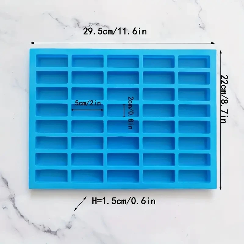 40-holte Smalle Rechthoek Siliconen Snoep Schimmel Chocolade Bar Schimmel Voor Truffels Jelly Butter Ijsblokjesbakje Zomer Gadgets