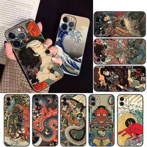 Japanese samurai Soft Silicone Case for Samsung A71 A72 A73 A81 A82 A91 S20 Fe Lite S21 S22 S23 S30 Ultra