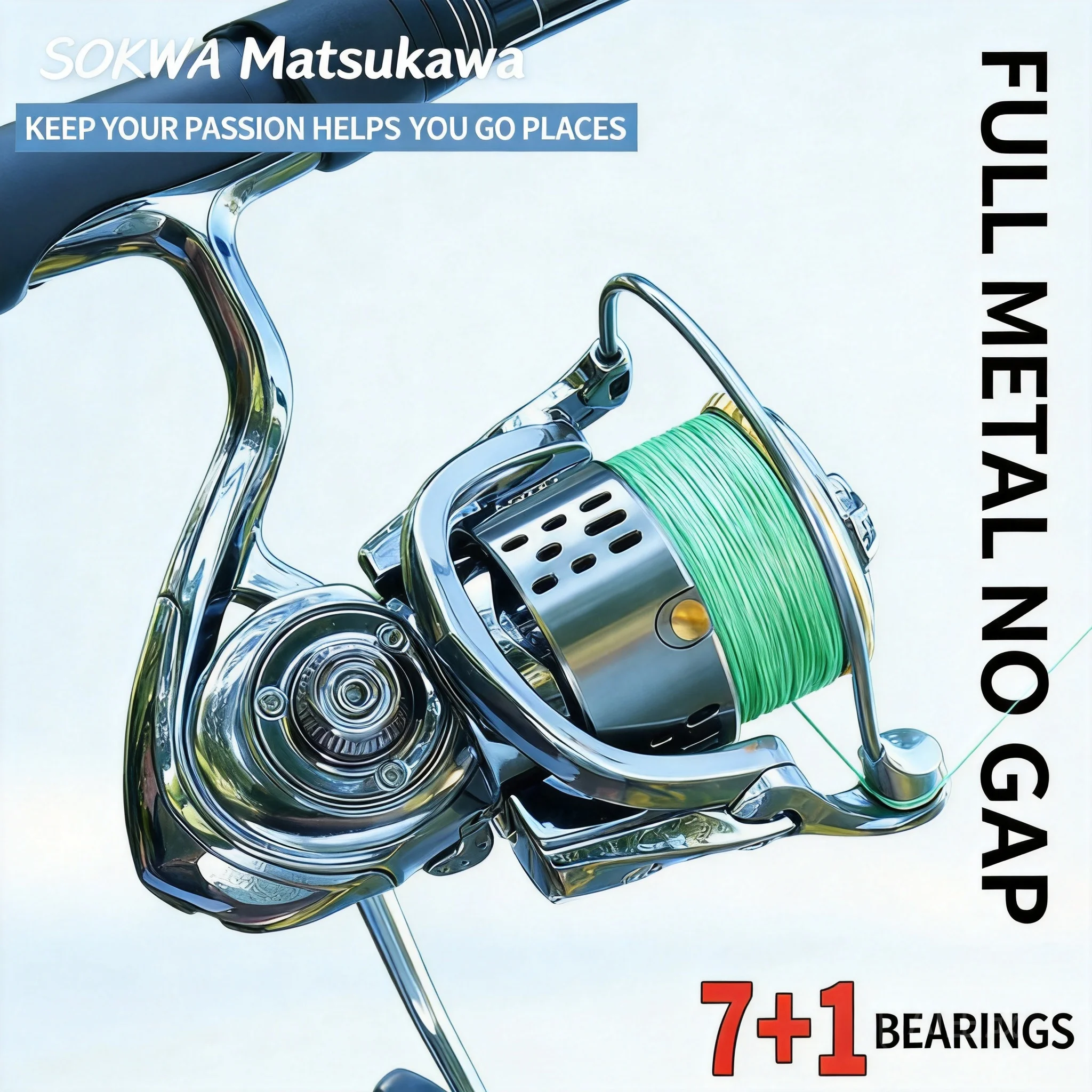 Ice Fishing Reel - Tam Metal Döner Balıkçılık Makarası 7+1